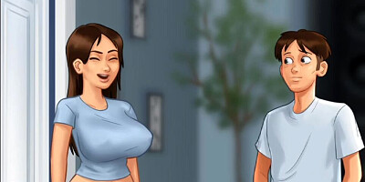 Summertime Saga - Caught His Landlady TOUCHING Herself Very NAUGHTY - Part 27