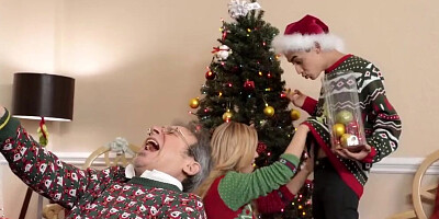 Cory Chase and Kali Roses Xmas Threesome