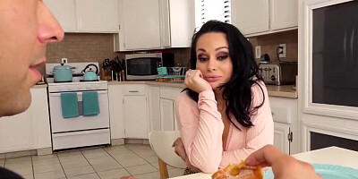 Russian Stepmom Shows Son how to Start the Day right