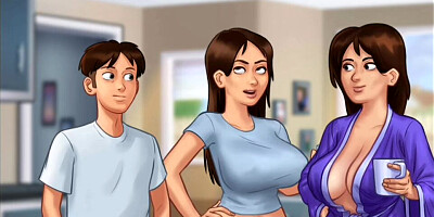 Day Four at home with jenny and Debbie. Summertime saga game