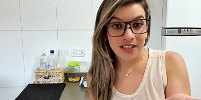Nerdy MILF is filmed while walking around in that short skirt