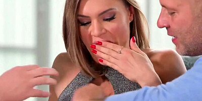 Kitana Lure & Lina Luxa are fucked in all holes at this sex orgy