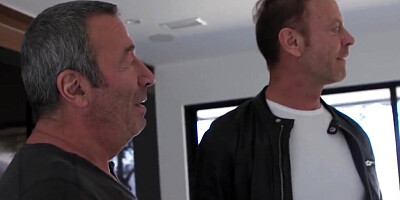 Brunette minx is having her anal cavity explored by a randy Italian stud