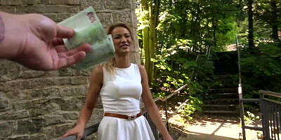 Public Agent Cherry Kiss given an Anal Creampie in Public