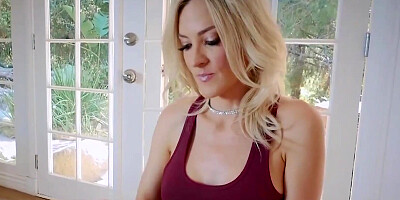 Blonde MILF is getting rammed deep by a young stud