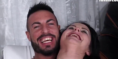 BBW broad in fishnet stockings is in a delirium while getting pussy banged