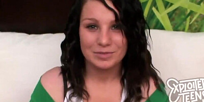 Petite teen stars in her debut amateur video