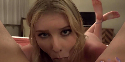 Melody Marks rides lucky fellow's hard dong in a POV