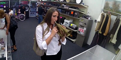 Horny seller gets Fucked the hardest way inside a pawnshop