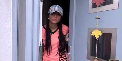 Blackmailer invites Adelle Sabelle to get fucked by him