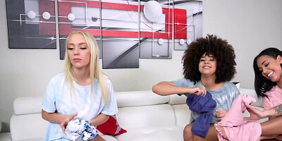 Teens listen to guy and do every dirty thing he orders them