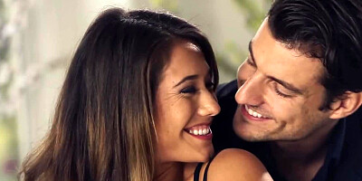 Beauty in nylons makes doggystyle love with her man