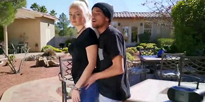 Full-bosomed cougar Danielle Derek rides a cock on the sofa