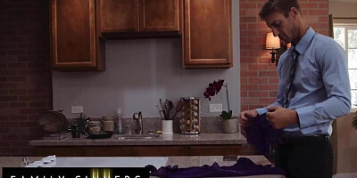 Splendid blonde MILF is spanked and fucked by a horny man