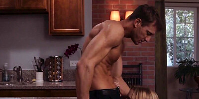 Splendid blonde MILF is spanked and fucked by a horny man