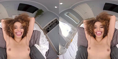 Cecilia Lion is riding dude's cock in a homemade VR