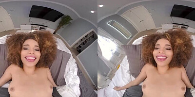 Cecilia Lion is riding dude's cock in a homemade VR