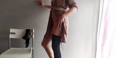 Polish MILF Playing with Stockings and Tihgts. dirty Talking
