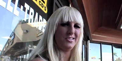 Blonde lesbian picks up bigtits babe for sex