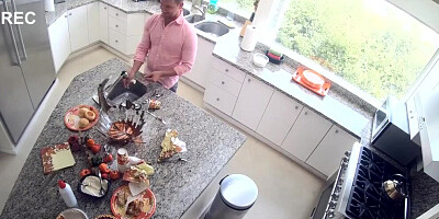 SPYFAM Step Sis Fucked in the Kitchen on Thanksgiving