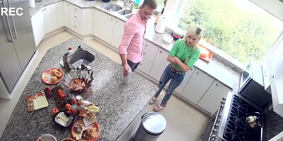 SPYFAM Step Sis Fucked in the Kitchen on Thanksgiving