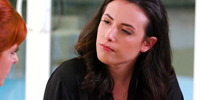 Ginger doll ended up having lesbian pussy licking with her hot lady friend