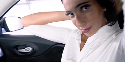 Cute Latina girl Angelica Cruz fucks in a POV-style video