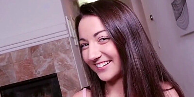 Teeny Brunette Lily Adams Spied On By Her Perv Stepdad