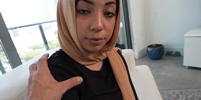 Lovely muslim babe Filthy Rich is riding some hard schlong