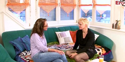 German chubby grandma fucks with saggy tits