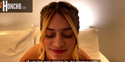 Show Me That TikTok Face - Step Dad Teaches Step Daughter A Lesson on Skipping Homework