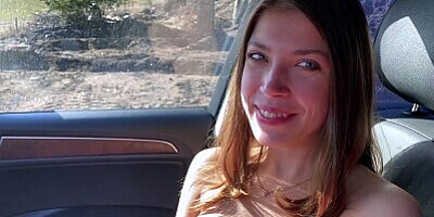 Cute girl-hitchhiker agreed to give a blowjob for money - Public Agent