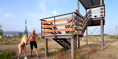 Trademark public fucking with a badass Euro blondie