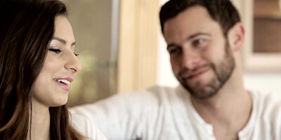 Kinky married couple lured their babysitter into passionate threeway intercourse