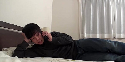 Cute Asian babe bends in the bedroom and gets fornicated from behind