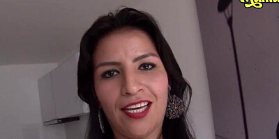 Cock-hungry MILF sucks a hard cock and rides it on the couch