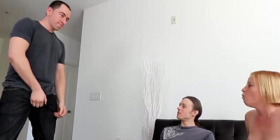 Stepdaughter alyssa smokes 2 cocks at once!
