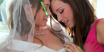 Bride has Lesbian Foursome with Bridesmaids