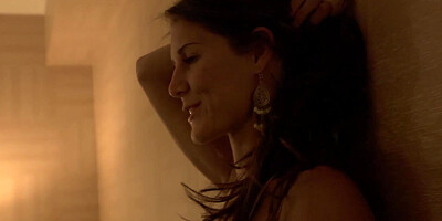 Topless cougar gets horny and plays with herself in solo video