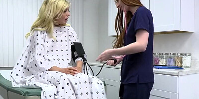 Blonde teen goes to her gynecologist and gets shagged hard
