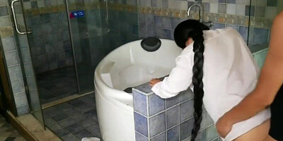 Asian Stepbrother's Hair Job