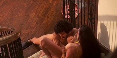 Cheating Latina housewife is having sex with her horny neighbor