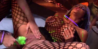 Carmel Moore and Tiffany Sweet are playing with big sex toys