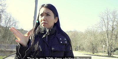 Asian chick was lured into giving a quick public blowjob to a stranger for cash