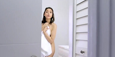 Stepsister Fuck by Stepbrother - almost Caught by Parents