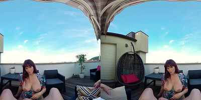 Syren De Mer is riding stepson's hard dong in this hot VR