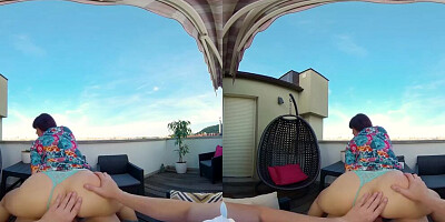 Syren De Mer is riding stepson's hard dong in this hot VR