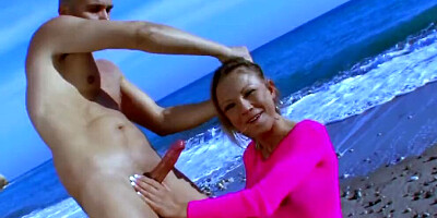Perfect babe from poland Alexia Vendome anal sex on the beach with Max Cortes