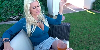 Perv Nana - Stunning Mature Nana Lets Her Stepson Enjoy Her New Huge Tits For Helping With Chores