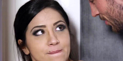 Three juicy girls are making out while fucking with a lucky man